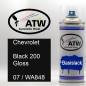 Preview: Chevrolet, Black 200 Gloss, 07 / WA848: 400ml Sprühdose, von ATW Autoteile West.